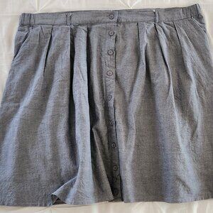 Modcloth Cotton Pleated Skirt, with pockets